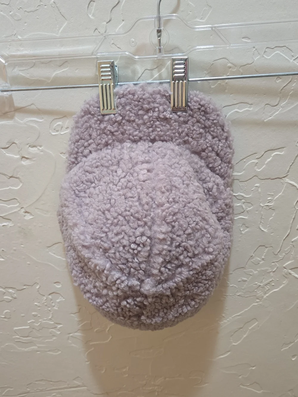 H&M Kids Plush Sherpa Cap in Light Lavender